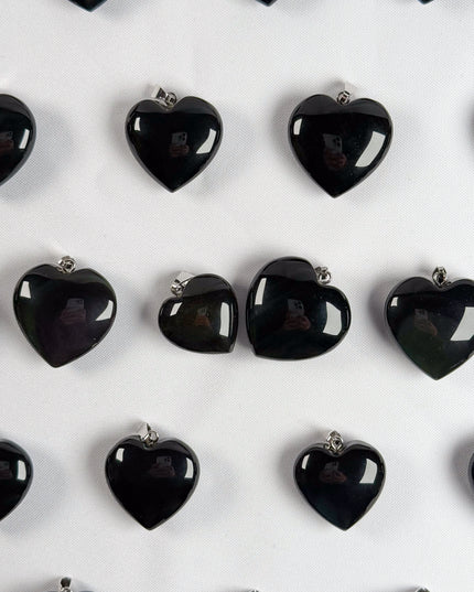 Obsidian-Herz - 925 Silber