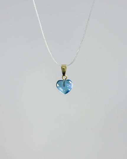 Aquamarin Herz Kettenanhänger