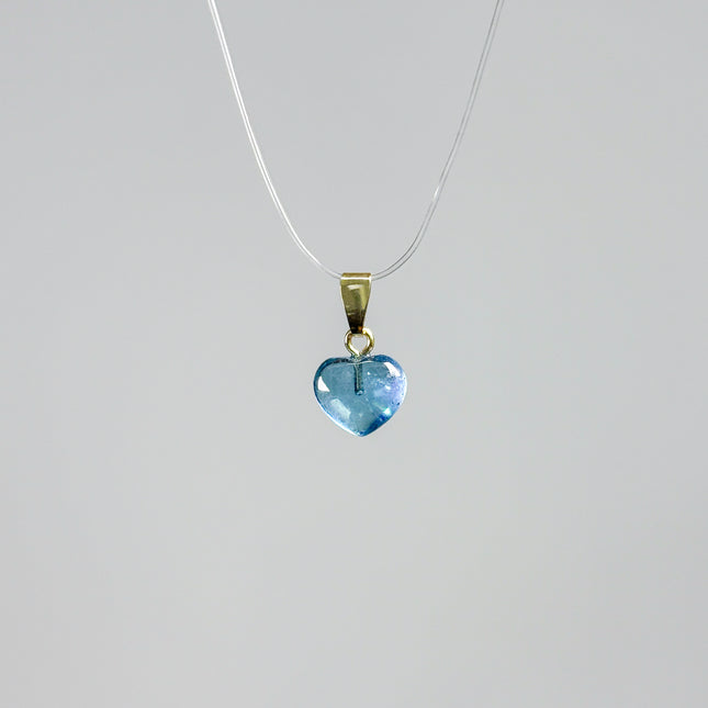 Aquamarin Herz Kettenanhänger