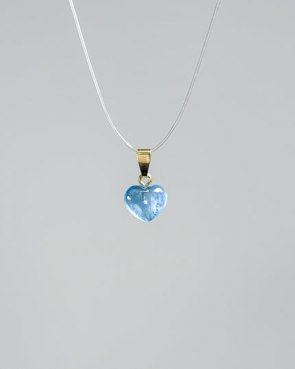 Aquamarin Herz Kettenanhänger