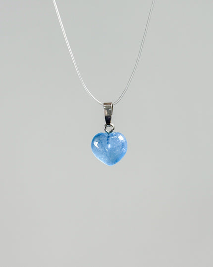 Aquamarin Herz Kettenanhänger