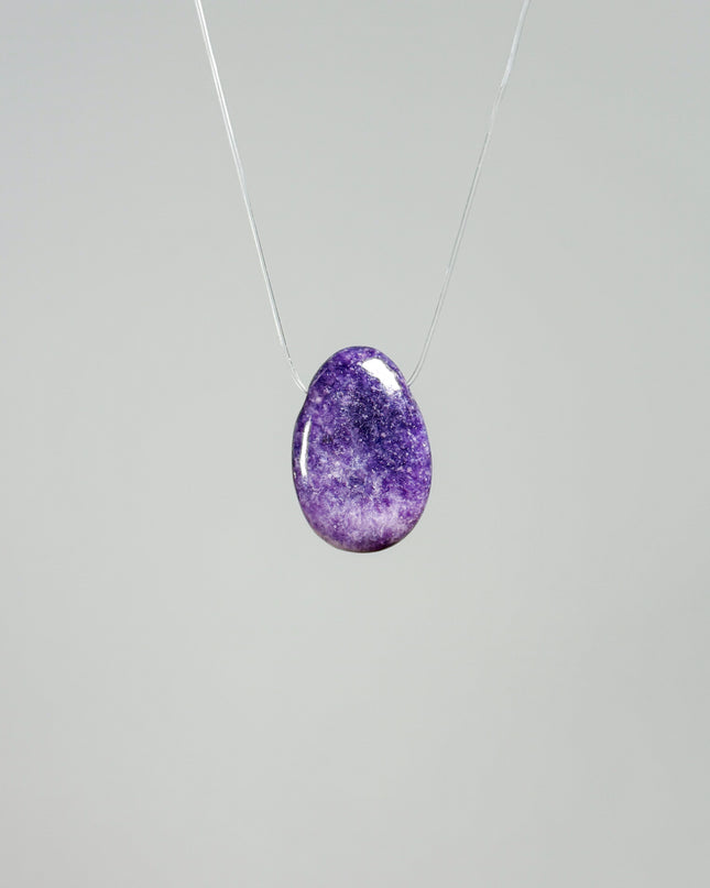 Lepidolith Kettenanhänger - gebohrt