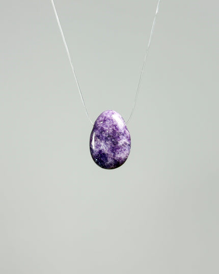 Lepidolith Kettenanhänger - gebohrt