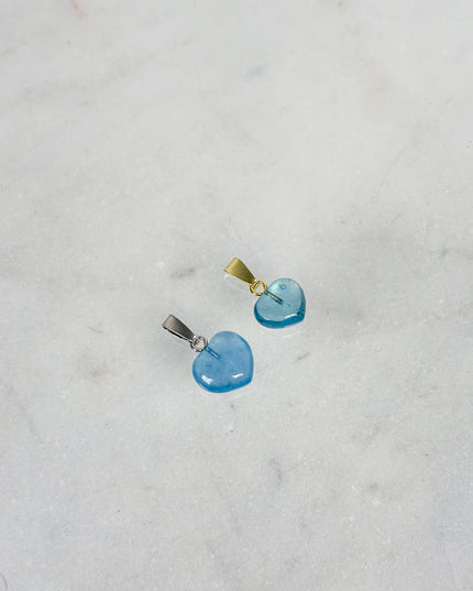 Aquamarin Herz Kettenanhänger