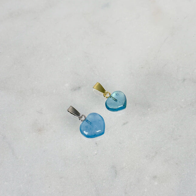 Aquamarin Herz Kettenanhänger