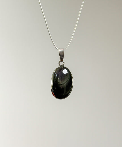 Obsidian (Regenbogenobsidian) Kettenanhänger