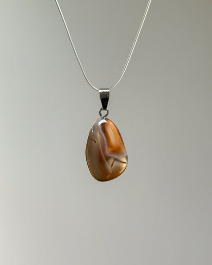 Botswana Achat (Grau) Kettenanhänger