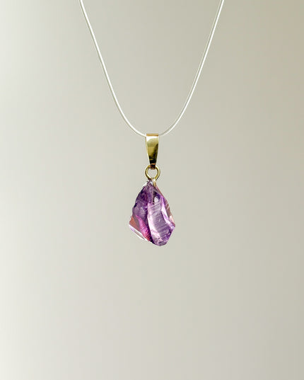 Amethyst Rohstein Kettenanhänger