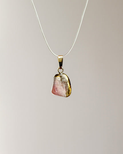 Turmalin (Wassermelonenturmalin) - Kettenanhänger