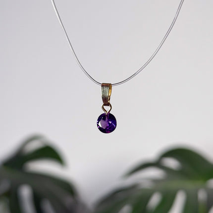 Amethyst mini facettiert - 925 Silber vergoldet