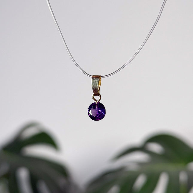 Amethyst mini facettiert - 925 Silber vergoldet