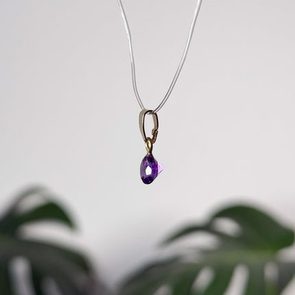 Amethyst mini facettiert - 925 Silber vergoldet