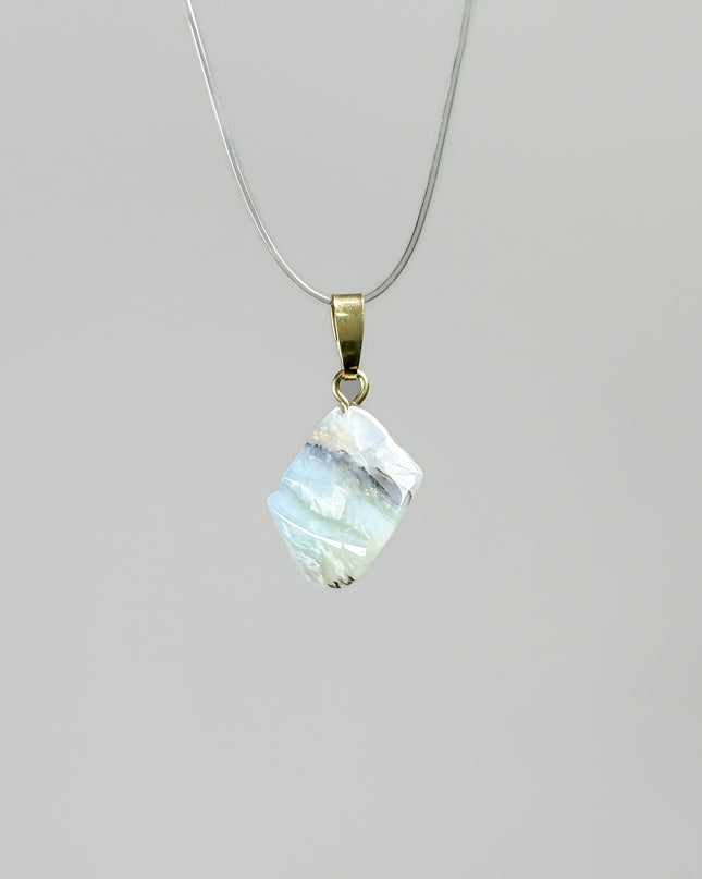 Opal blau Kettenanhänger