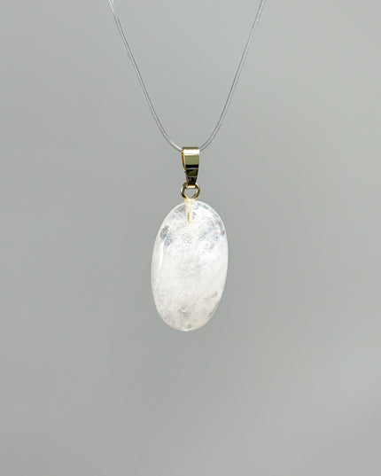 Regenbogen Mondstein Kettenanhänger geschliffen