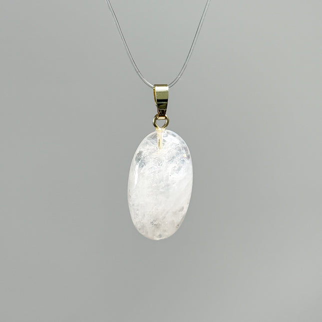 Regenbogen Mondstein Kettenanhänger geschliffen