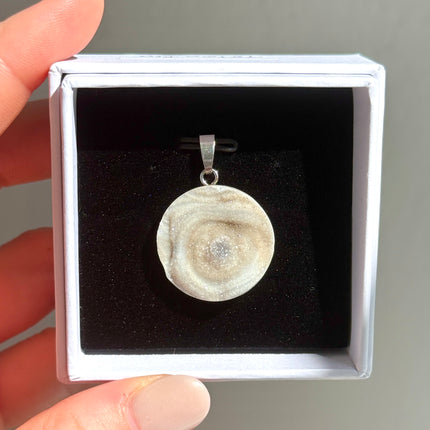 Achat-Rose Kettenanhänger
