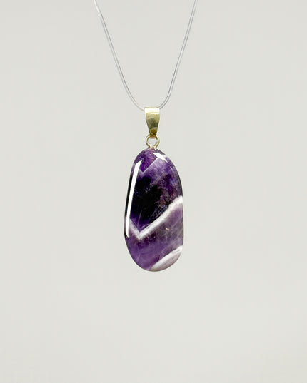 Amethyst Chevron Kettenanhänger