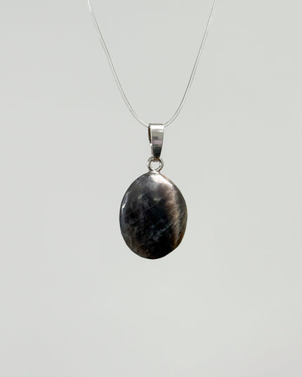 Schwarzer Mondstein Kettenanhänger