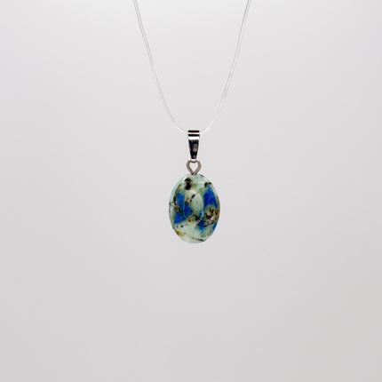 Azurit-Malachit Cabochon Anhänger - 925 Silber