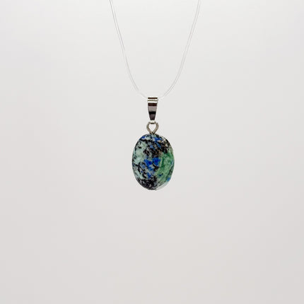 Azurit-Malachit Cabochon Anhänger - 925 Silber