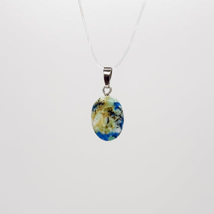 Azurit-Malachit Cabochon Anhänger - 925 Silber