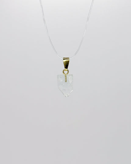 Apophyllit Anhänger - vergoldet 925 Silber