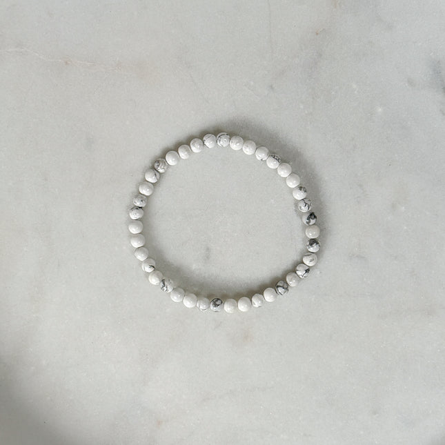 Magnesit Armband (4mm Perlen)