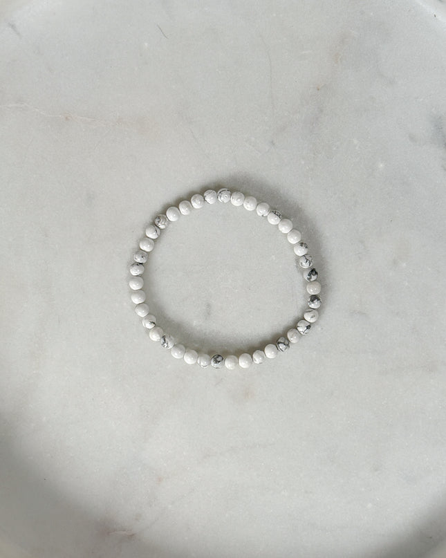 Magnesit Armband (4mm Perlen)