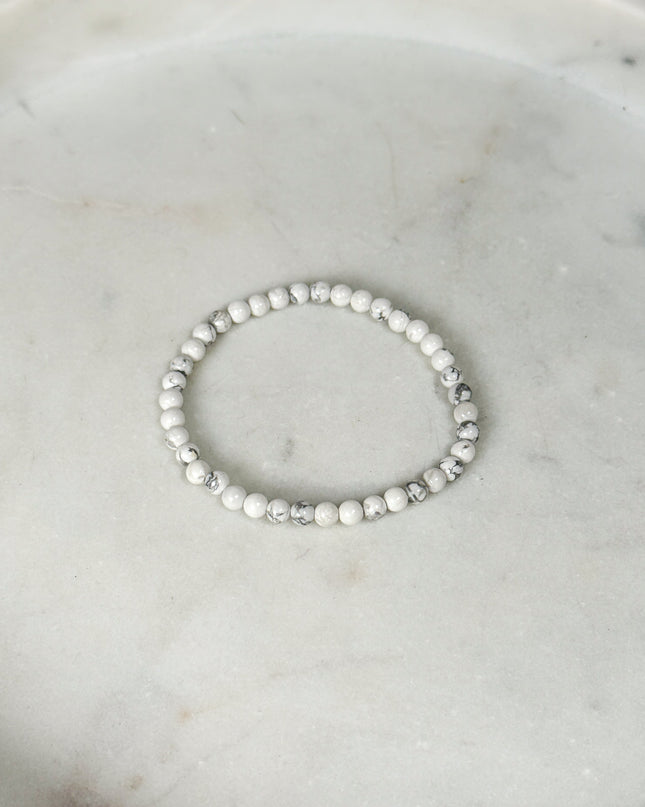 Magnesit Armband (4mm Perlen)