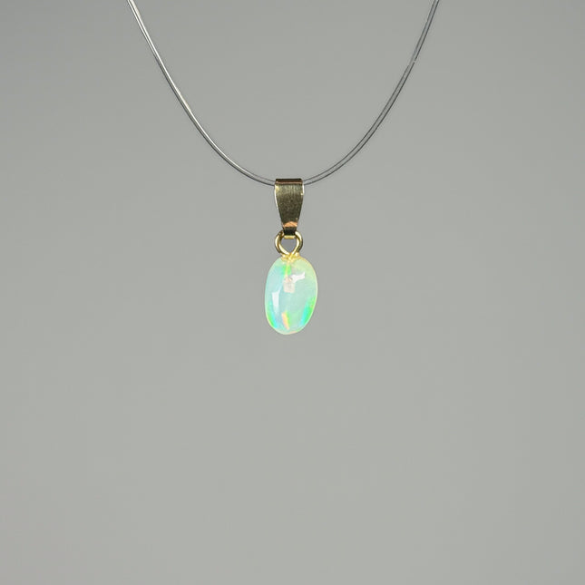 Welo Opal Anhänger - vergoldet 925 Silber