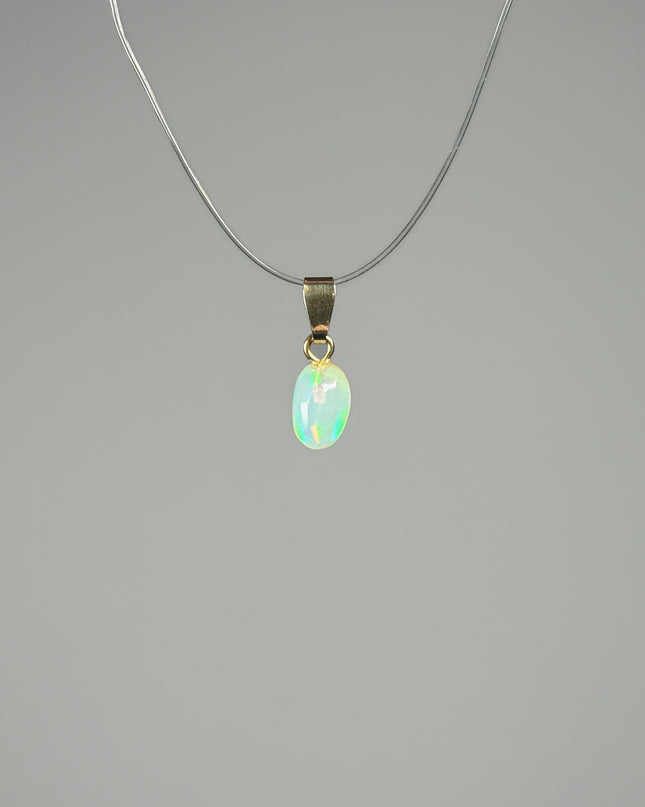 Opal (Welo-Opal) Anhänger - vergoldet 925 Silber