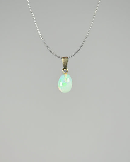 Welo Opal Anhänger - vergoldet 925 Silber