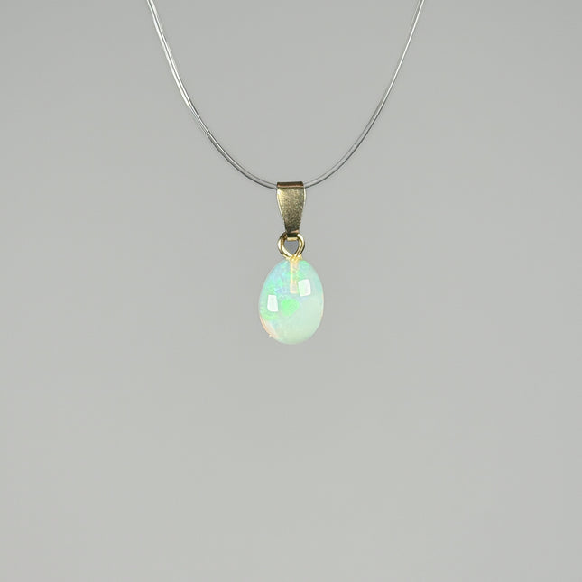 Welo Opal Anhänger - vergoldet 925 Silber