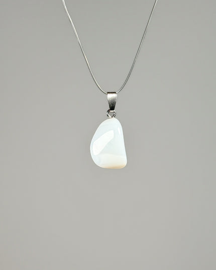 Opal weiß Kettenanhänger