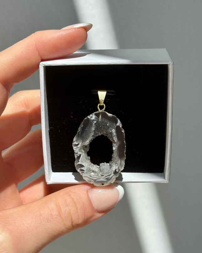 Achat Geode Kettenanhänger
