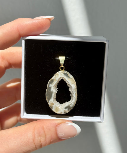 Achat Geode Kettenanhänger