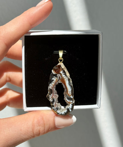 Achat Geode Kettenanhänger