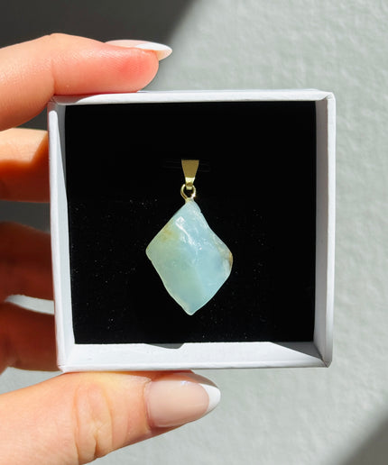 Chrysopal (Opal blau) Kettenanhänger