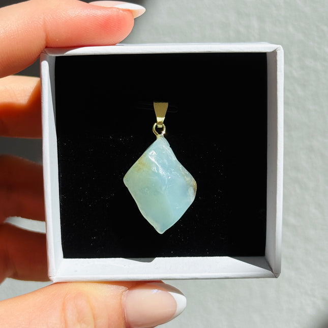 Chrysopal (Opal blau) Kettenanhänger
