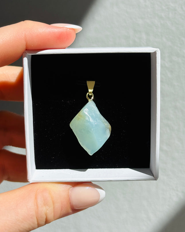Chrysopal (Opal blau) Kettenanhänger