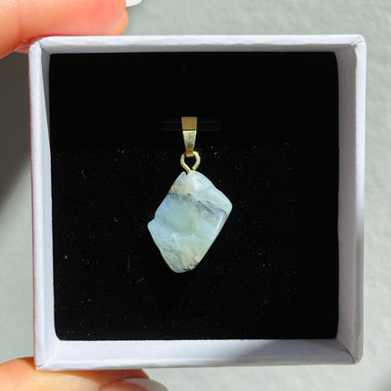 Chrysopal (Opal blau) Kettenanhänger