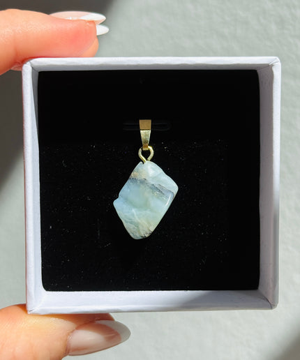 Chrysopal (Opal blau) Kettenanhänger