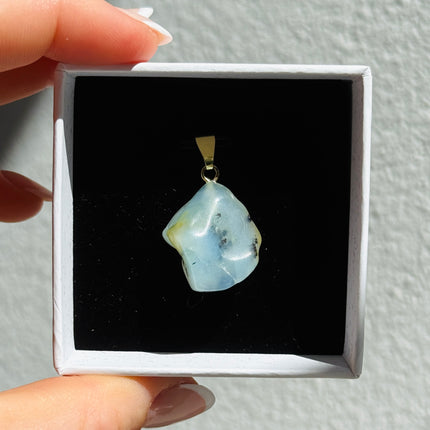 Chrysopal (Opal blau) Kettenanhänger