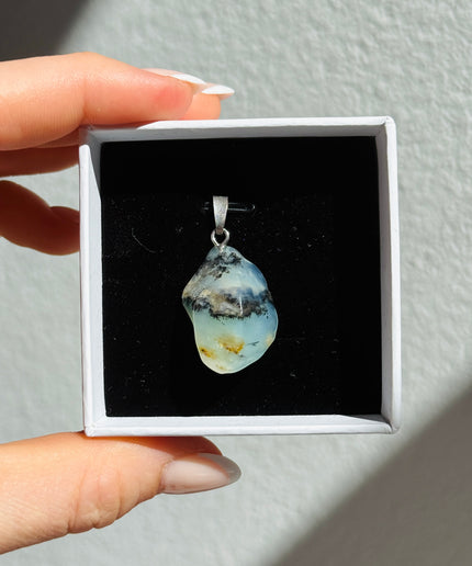Chrysopal (Opal blau) Kettenanhänger