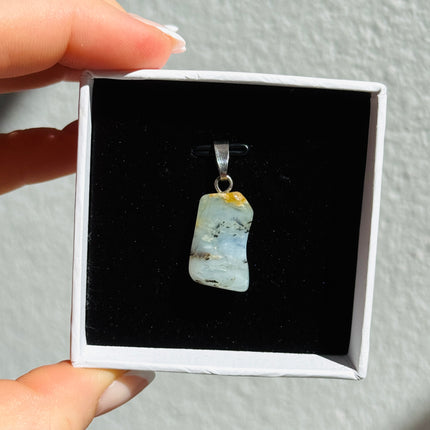 Chrysopal (Opal blau) Kettenanhänger
