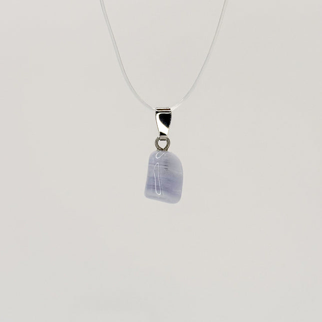 Chalcedon blau Anhänger - 925 Silber