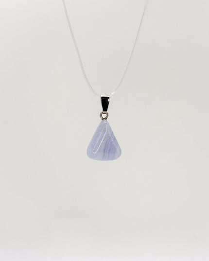 Chalcedon blau Anhänger - 925 Silber