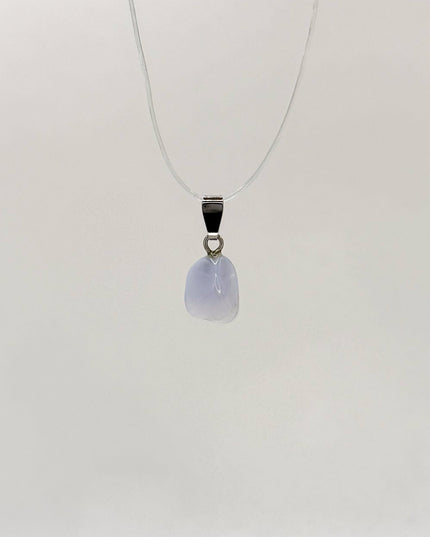 Chalcedon blau Anhänger - 925 Silber