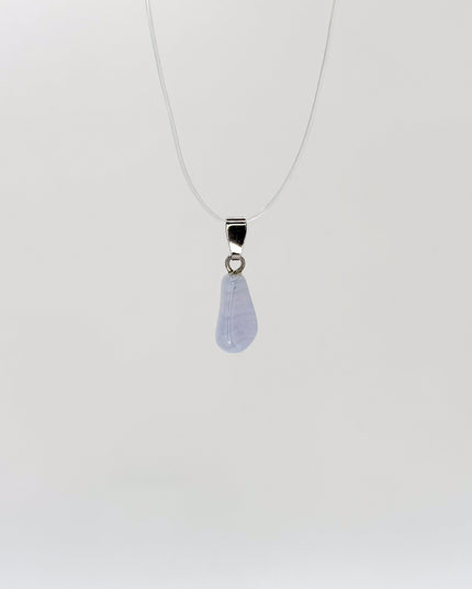 Chalcedon blau Anhänger - 925 Silber