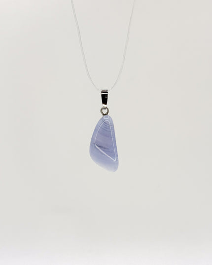 Chalcedon blau Anhänger - 925 Silber